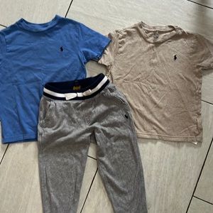 Bundle of 2 shirts and 1 jogger Size 4t Great cond. $20